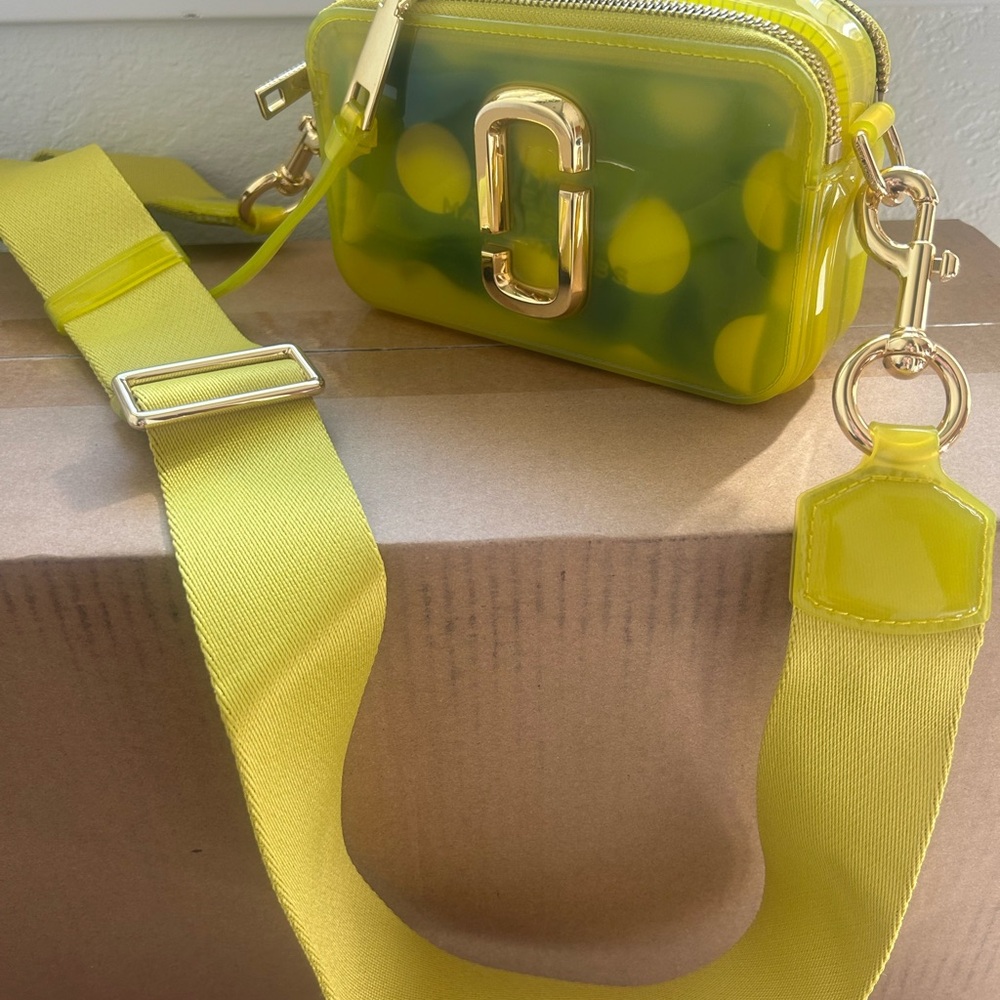 Marc Jacobs Lime Green Transparent Crossbody Bag